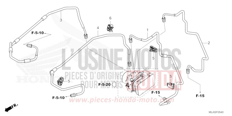 TUYAU DE FREIN de CMX 1100 "Rebel" IRIDIUM GRAY METALLIC (NHC65) de 2025